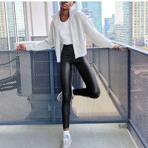 ARITZIA Daria Pant Full Length Faux Leather Leggings in Black
